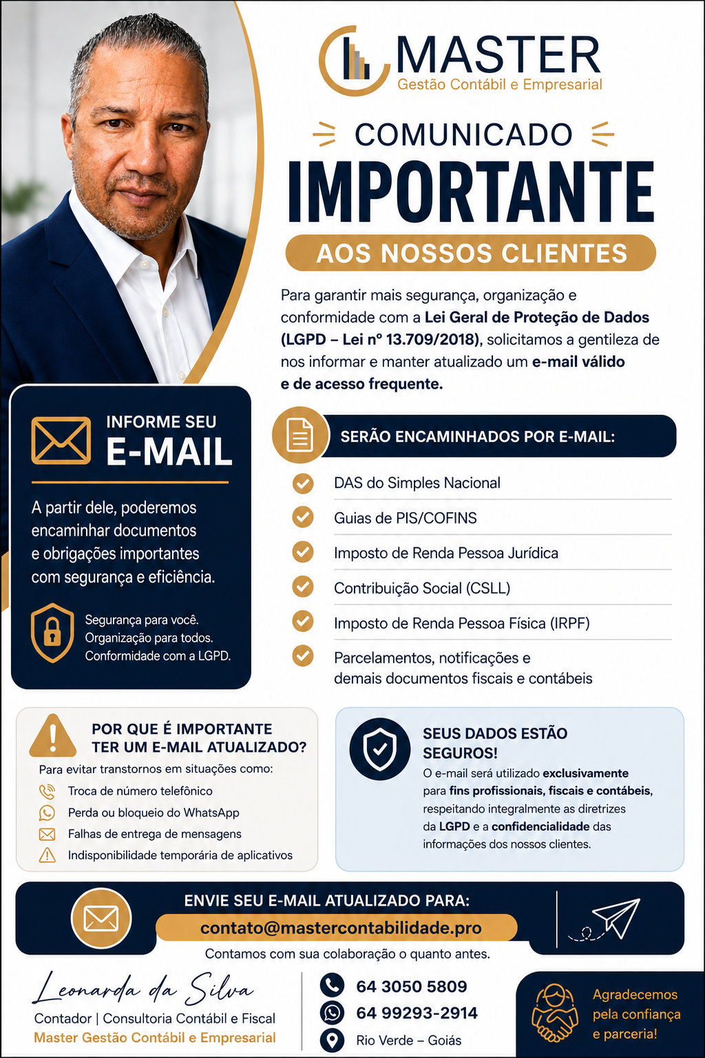 Flyer solicitação de e-mail